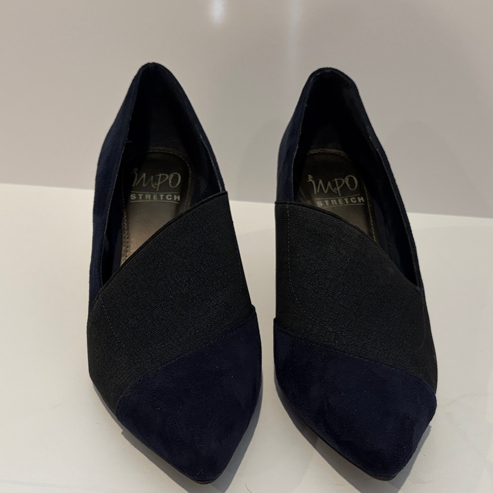 Impo Women's Black and Navy Heels size 7